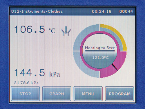 BSL3 autoclave touch screen