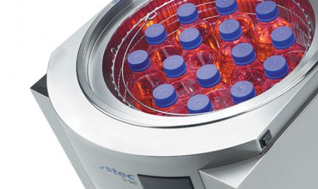 floor standing autoclave lid opened
